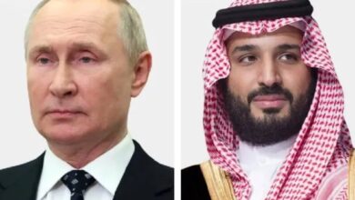 ولي العهد السعودي وبوتين يناقشان تأثير التوترات على الملاحة والاقتصاد العالمي