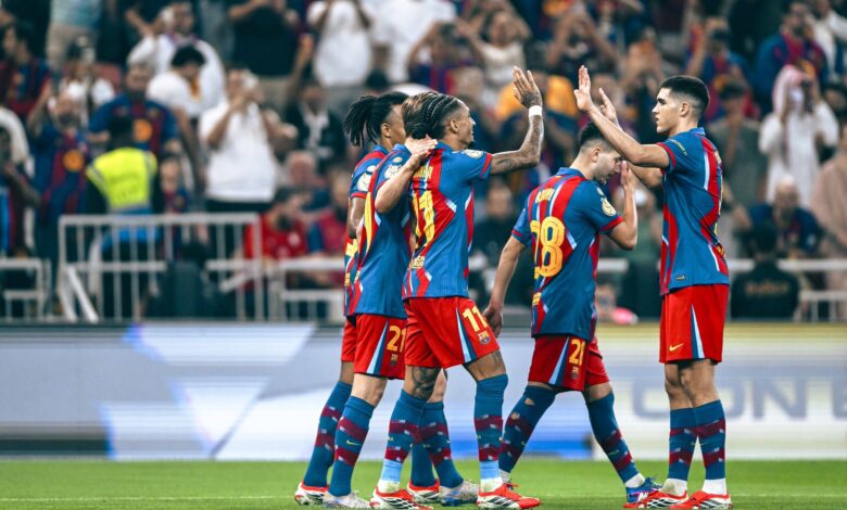 برشلونة يتأهل لنهائي كأس السوبر الإسباني بفوز ساحق على أتلتيك بلباو 1 برشلونة يتأهل لنهائي كأس السوبر الإسباني بفوز ساحق على أتلتيك بلباو