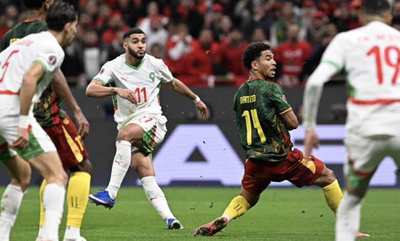 المغرب ينتزع بطاقة نصف النهائي بعد التغلب على الكاميرون 1 المغرب ينتزع بطاقة نصف النهائي بعد التغلب على الكاميرون