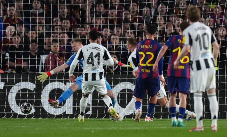 برشلونة يتألق ويطيح بنيوكاسل بسباعية في دوري الأبطال