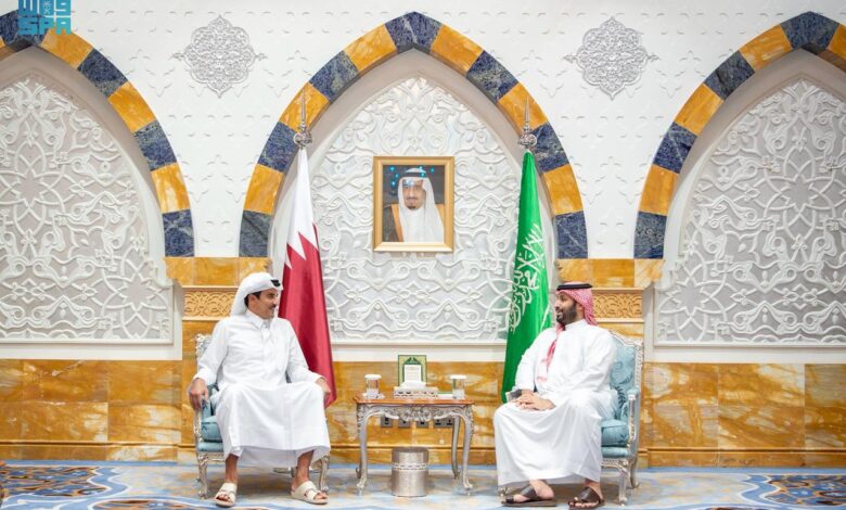 ولي العهد السعودي وأمير قطر يبحثان مستجدات المنطقة وتداعيات التصعيد 1 ولي العهد السعودي وأمير قطر يبحثان مستجدات المنطقة وتداعيات التصعيد
